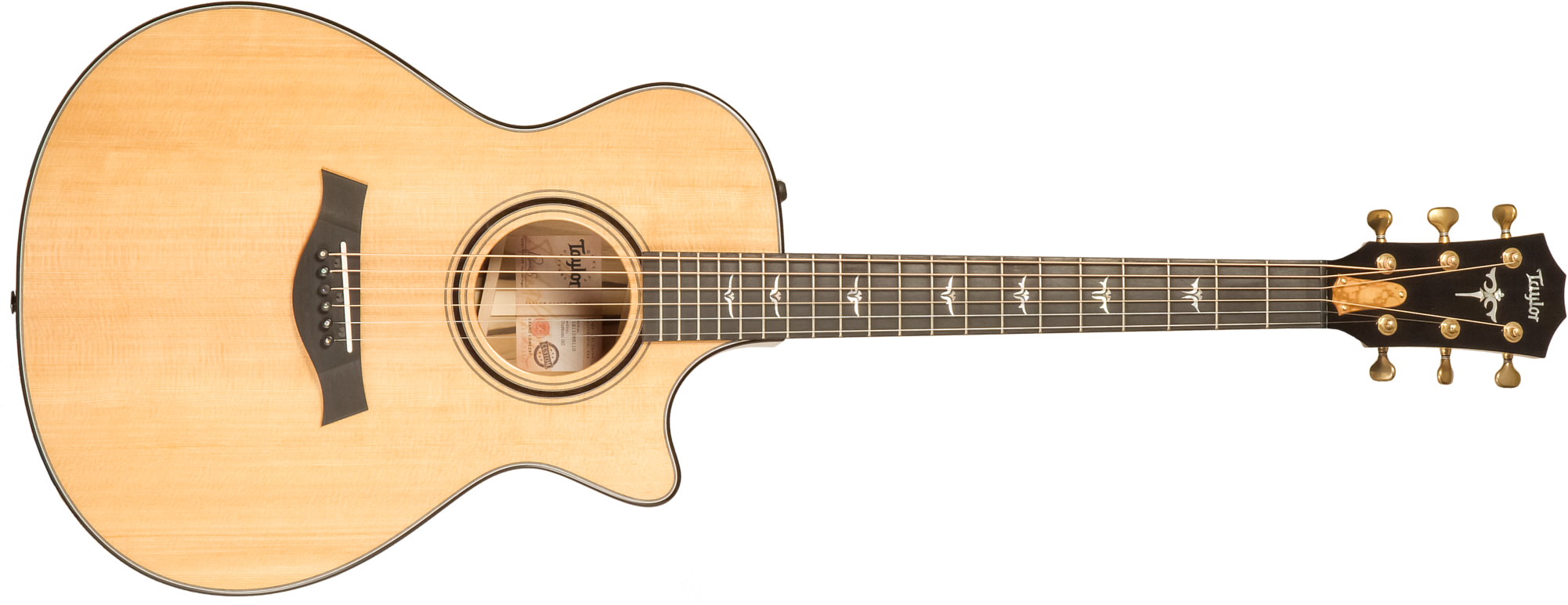 Taylor Custom Gc-e V-class Grand Concert Cw Sitka Torrefie / Blackheart Sassafras  Eb Es2 #1211083110 - Natural - Folk-Gitarre - Main picture