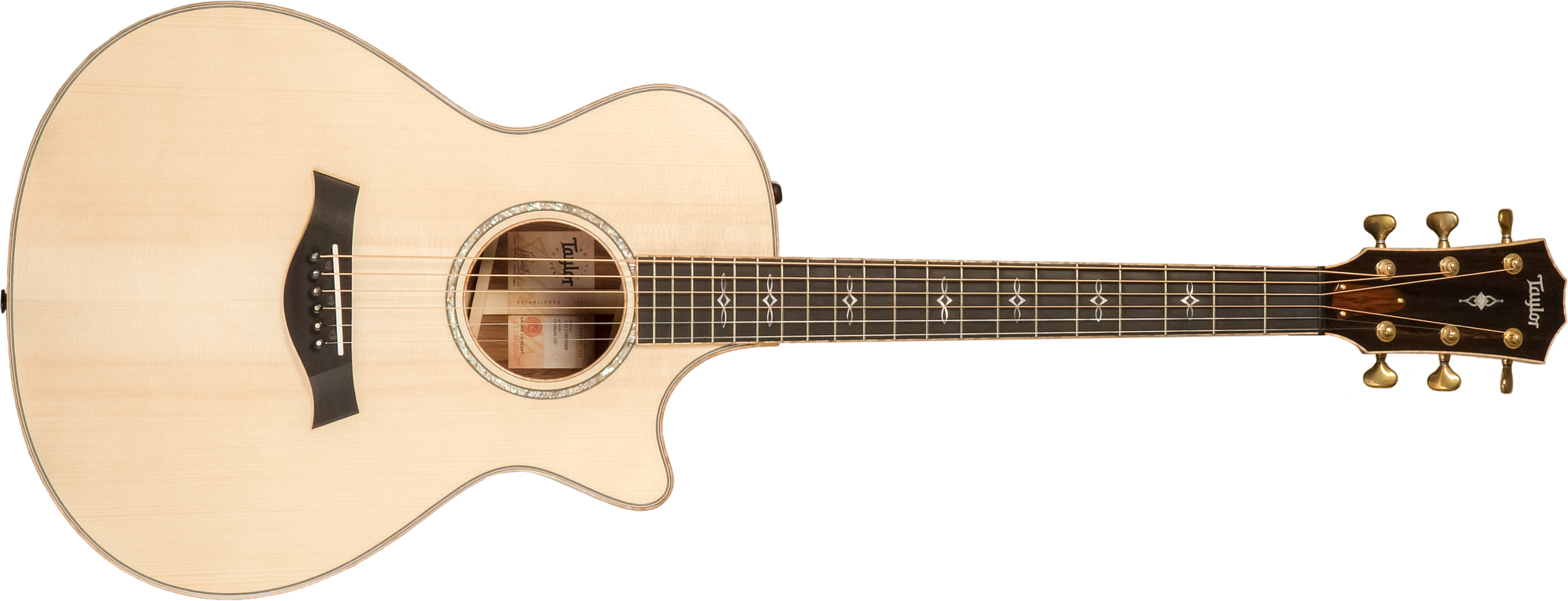 Taylor Custom Shop Gc-e Grand Concert Cw Epicea Palissandre Eb Es2 #1211063098 - Natural - Folk-Gitarre - Main picture