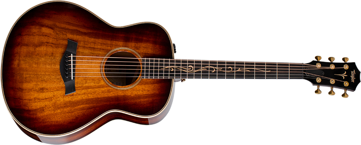 Taylor Gt K21e Grand Theater Concert Tout Koa Eb Es2 - Shaded Edgeburst - Elektroakustische Gitarre - Main picture