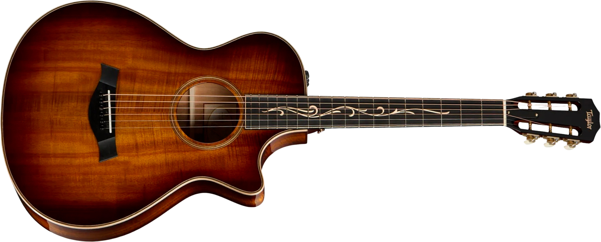 Taylor K22ce 12-fret Grand Concert Cw Shsc Tout Koa Eb Es2 - Dark Edgeburst - Folk-Gitarre - Main picture