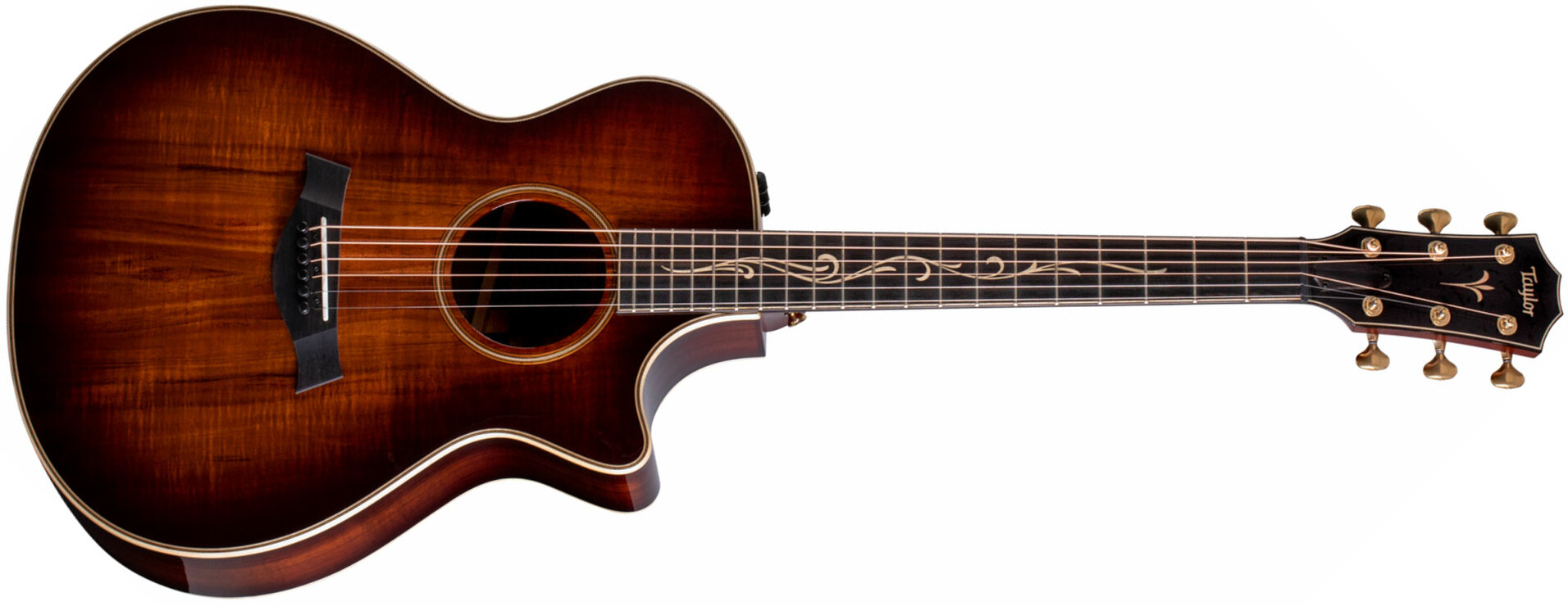 Taylor K22ce Grand Concert Cw Tout Koa Eb Es2 - Shaded Edgeburst - Elektroakustische Gitarre - Main picture