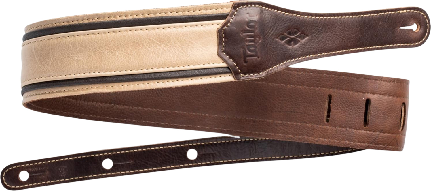 Taylor Reflections Leather Guitar Strap 2.5-inc Spruce/ebony 4111-25 Cuir - Gitarrengurt - Main picture