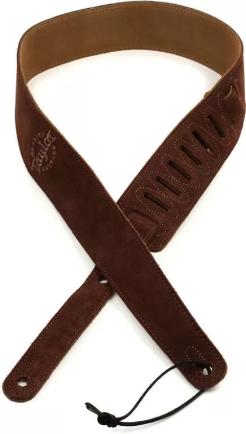 Taylor Strap Embroidered Suede Choc 2.5 Inches - Gitarrengurt - Main picture