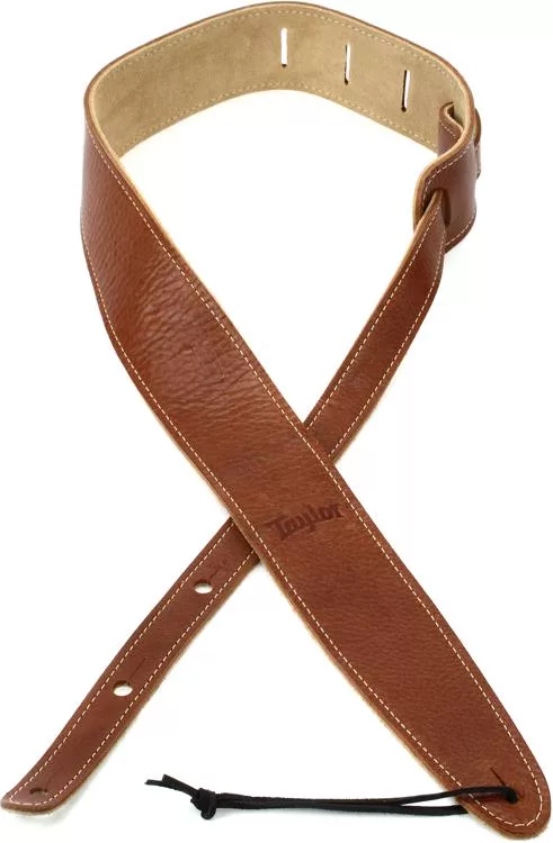 Taylor Strap Med Brown Leather Suede Back 2.5 Inches - Gitarrengurt - Main picture