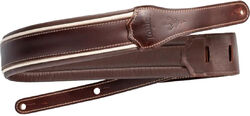 Gitarrengurt Taylor Century 2.5inc. Embroidered Leather Guitar Strap #4108-25 - Cordovan/Cream/Cordovan