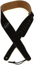 Embroidered Suede Guitar Strap 2.5 inch - Black