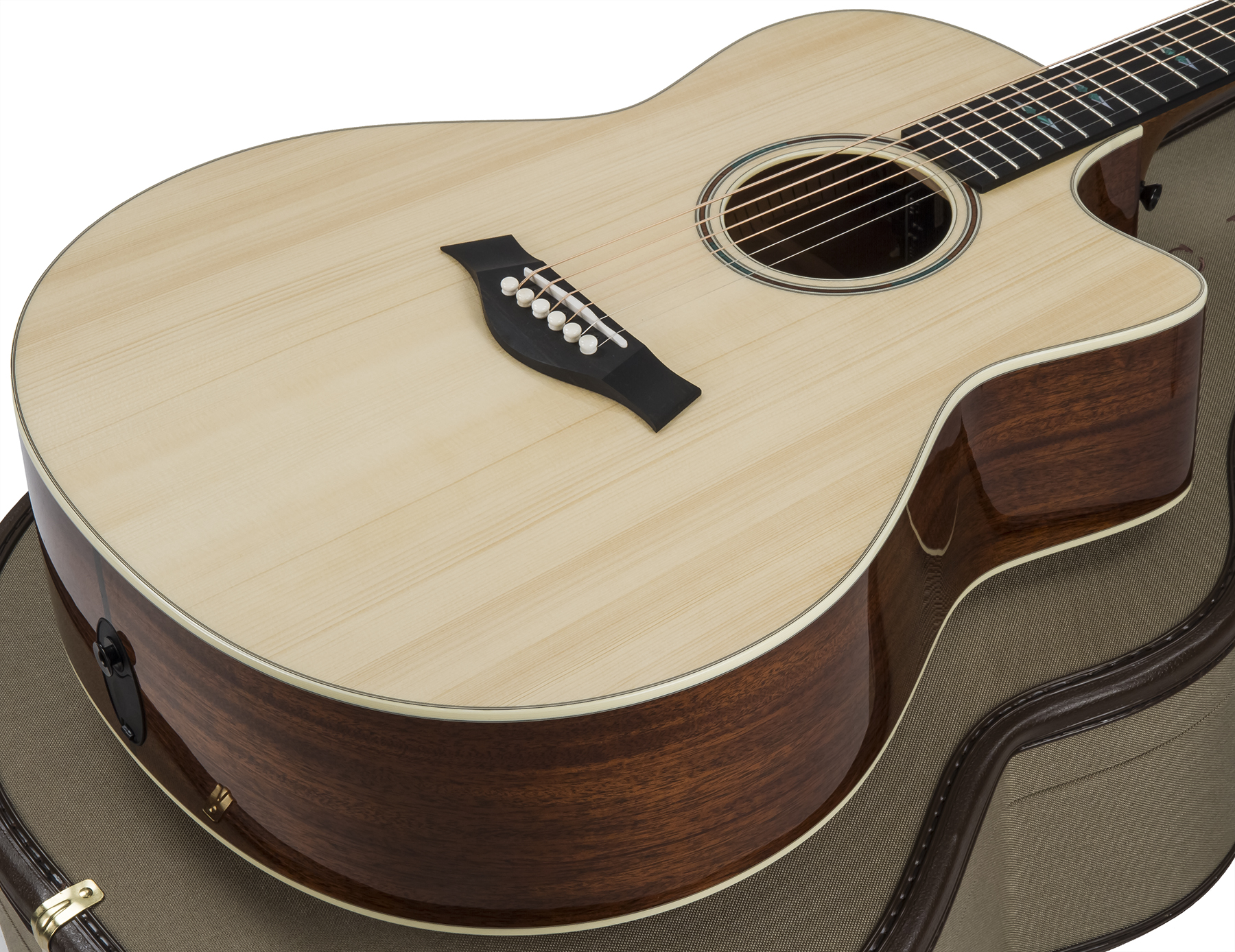 Taylor Custom Go-ce V-class 2020 Grand Orchestra Cw Epicea Acajou Eb Es2 #1111219112 - Natural - Elektroakustische Gitarre - Variation 1