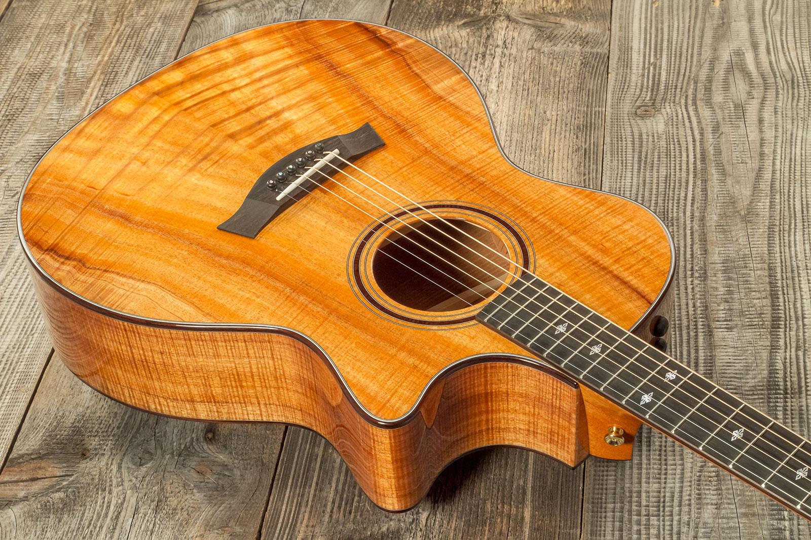Taylor Custom Shop Ga-e Grand Auditorium Cw Tout Koa Eb Es2 #1211143039 - Natural - Westerngitarre & electro - Variation 2