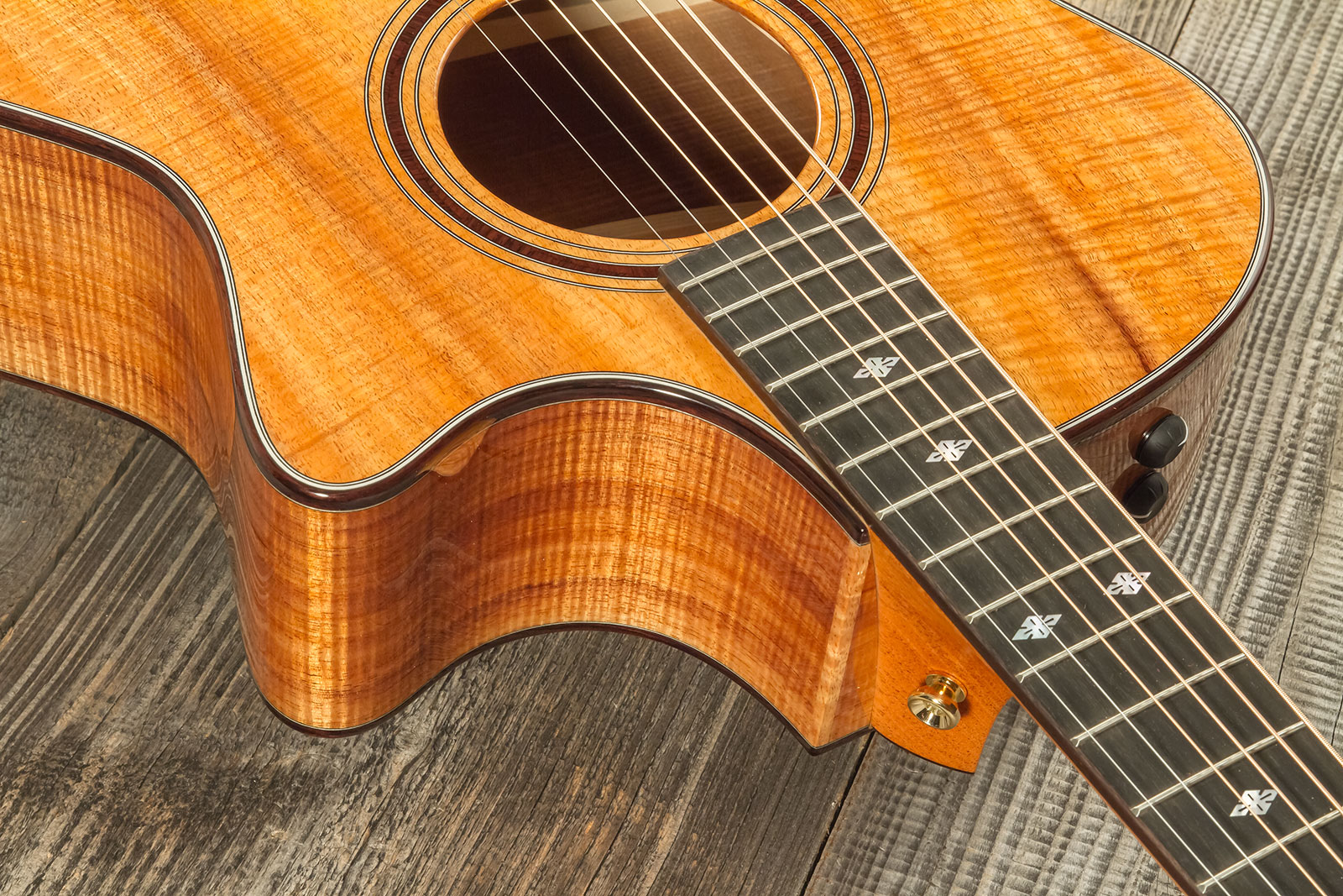 Taylor Custom Shop Ga-e Grand Auditorium Cw Tout Koa Eb Es2 #1211143039 - Natural - Westerngitarre & electro - Variation 4