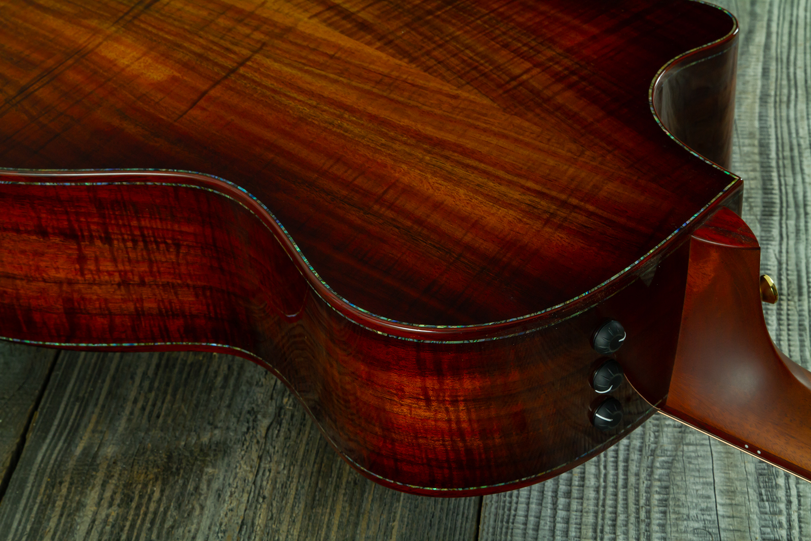 Taylor Custom Shop Grand Auditorium Cw Redwood / Koa Eb Es2 #1211143039 #1210103110 - Shaded Edgeburst - Folk-Gitarre - Variation 10