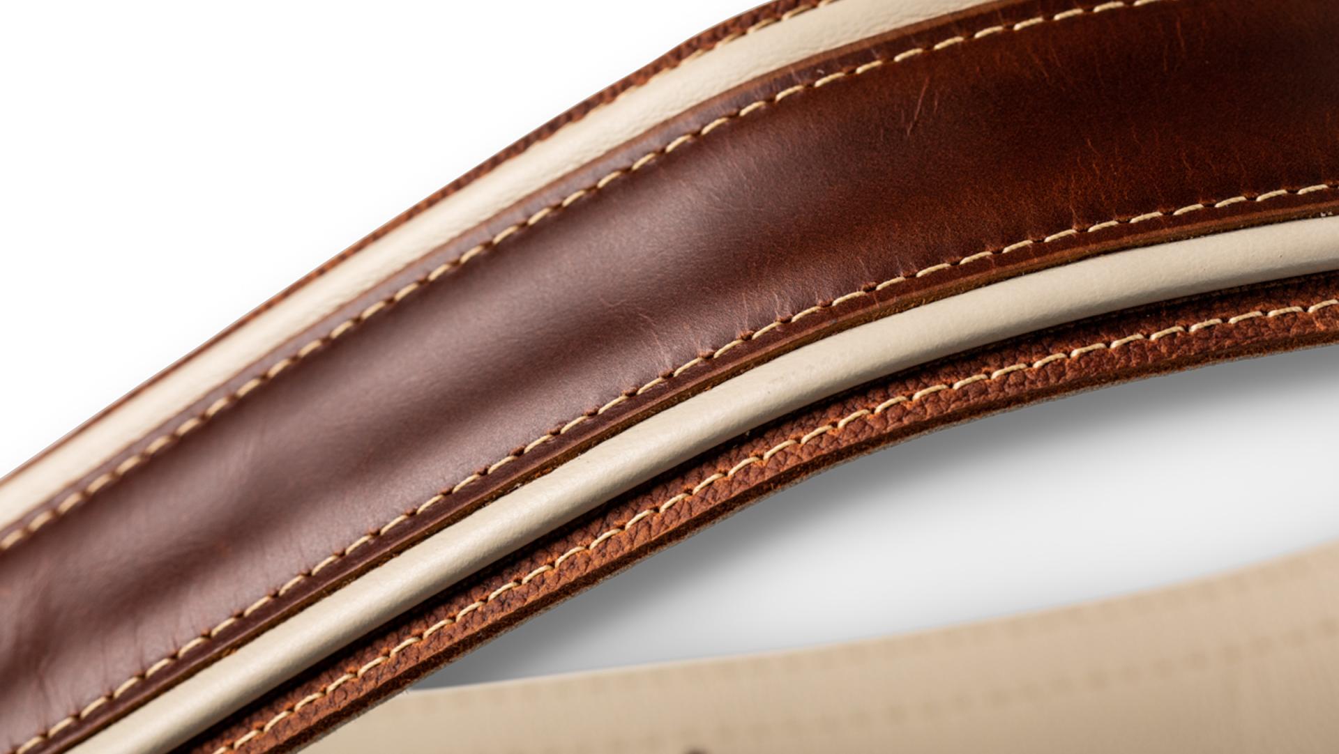 Taylor Element Leather Guitar Strap 2.5-inc Brown/cream 4113-25 Cuir - Gitarrengurt - Variation 1