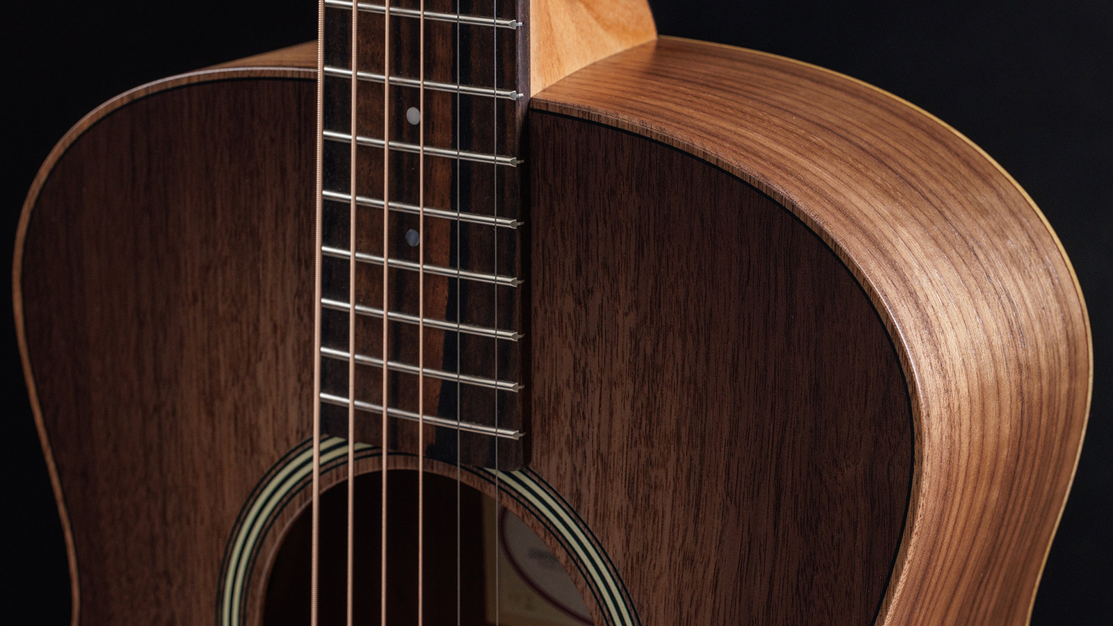 Taylor Gs Mini-e Walnut Seb Special Edition Tout Noyer Eb Esb - Edgeburst / Natural - Western-Reisegitarre - Variation 2