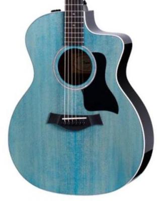 Elektroakustische gitarre Taylor 214ce DLX LTD - Trans blue top