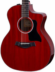 Elektroakustische gitarre Taylor 224ce DLX LTD - Trans red