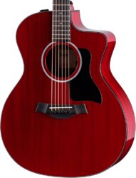 Folk-gitarre Taylor 224ce Plus Special Edition - Trans red