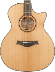 Folk-gitarre Taylor Custom Shop GA-E Grand Auditorium #1211103096 - Natural