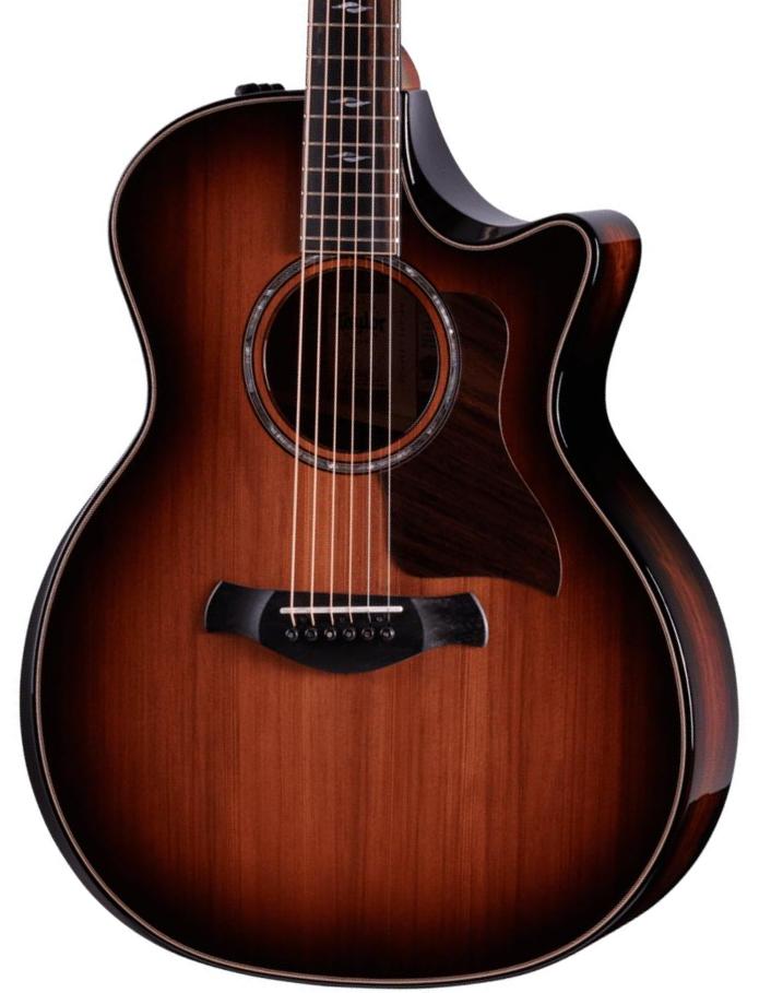 Folk-gitarre Taylor Builder's Edition 814ce Honduran Rosewood/Sinker Redwood - Edgeburst
