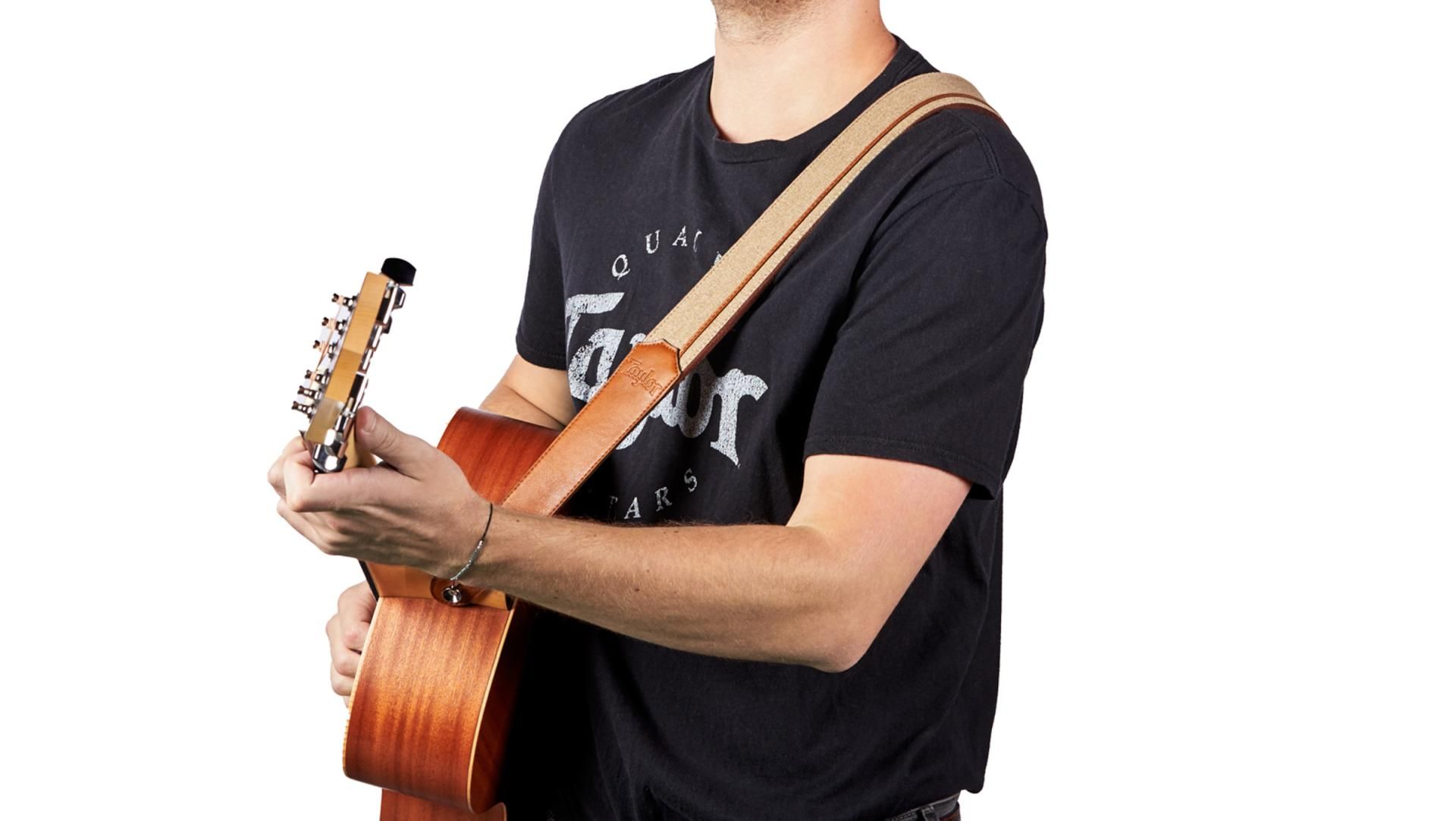 Taylor Vegan Leather Guitar Strap 2.5-inc Tan 4203-25 Cuir - Gitarrengurt - Variation 4