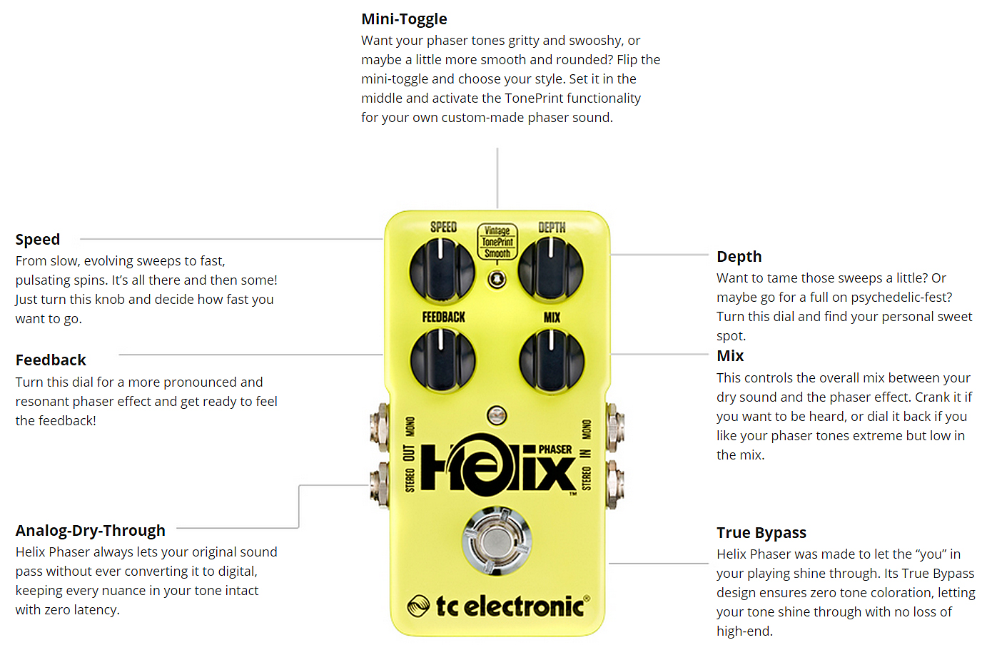 Tc Electronic Helix Phaser - Modulation/Chorus/Flanger/Phaser & Tremolo Effektpedal - Variation 2