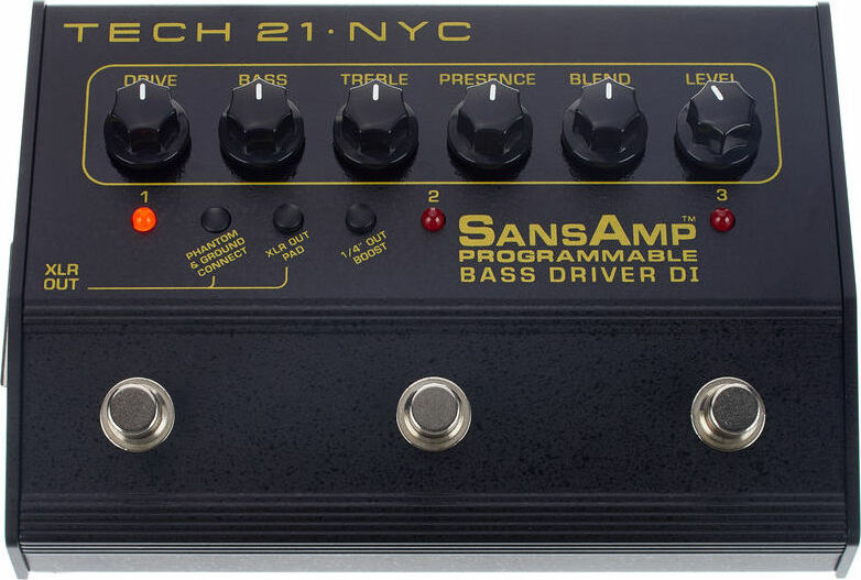 Tech 21 Sansamp Programmable Bass Driver Di - Overdrive/Distortion/Fuzz Effektpedal - Main picture
