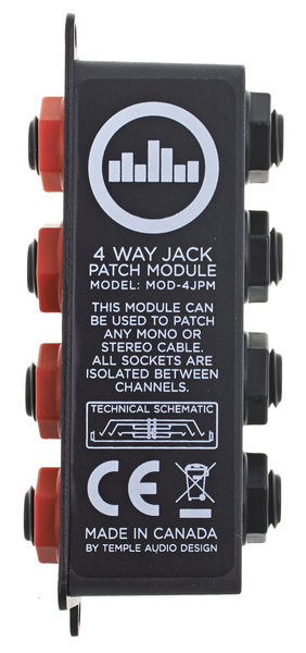 Temple Audio Design 4-way Jack Patch Mini Module - Zubehör für Effektgeräte - Variation 2