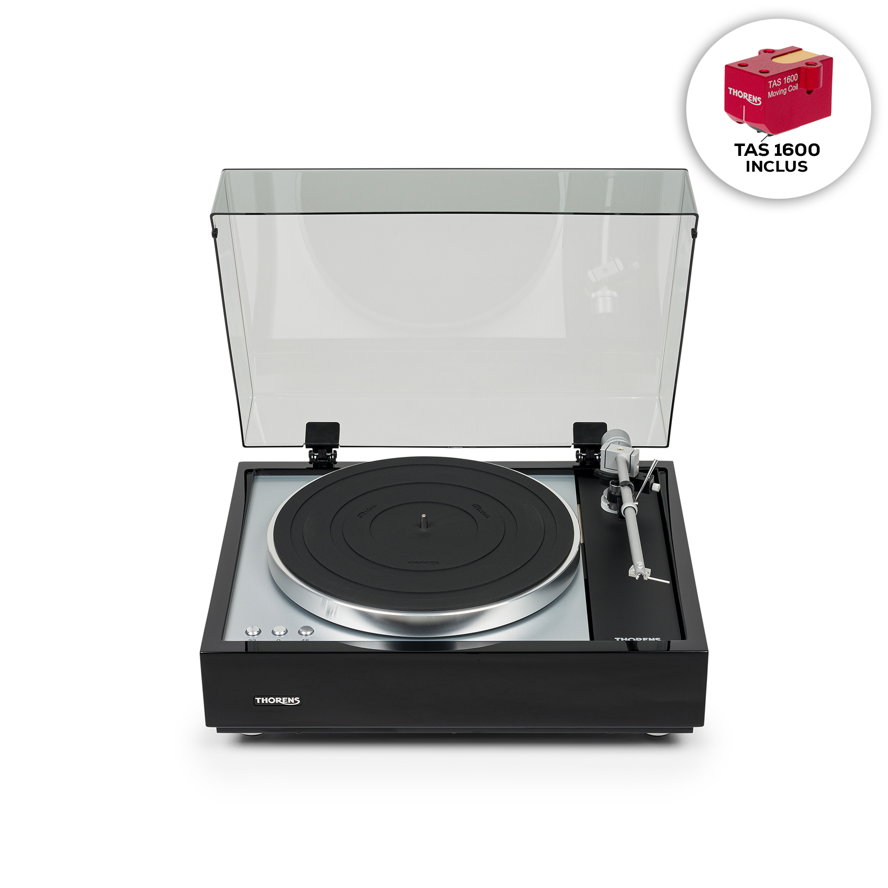 Thorens Td 1600 Noir Inclus Tas 1600 - Turntables Hifi - Variation 4