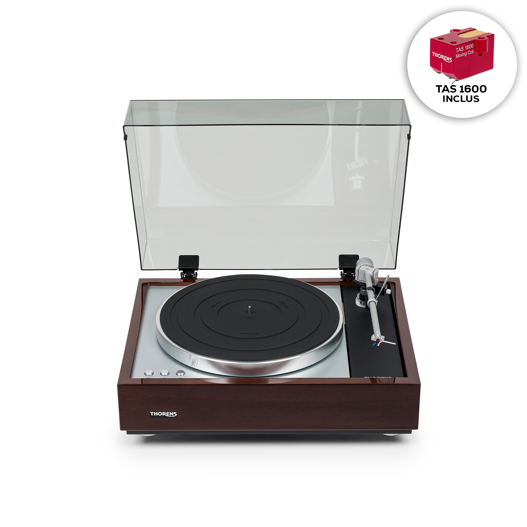 Thorens Td 1600 Noyer Inclus Tas 1600 - Turntables Hifi - Variation 4