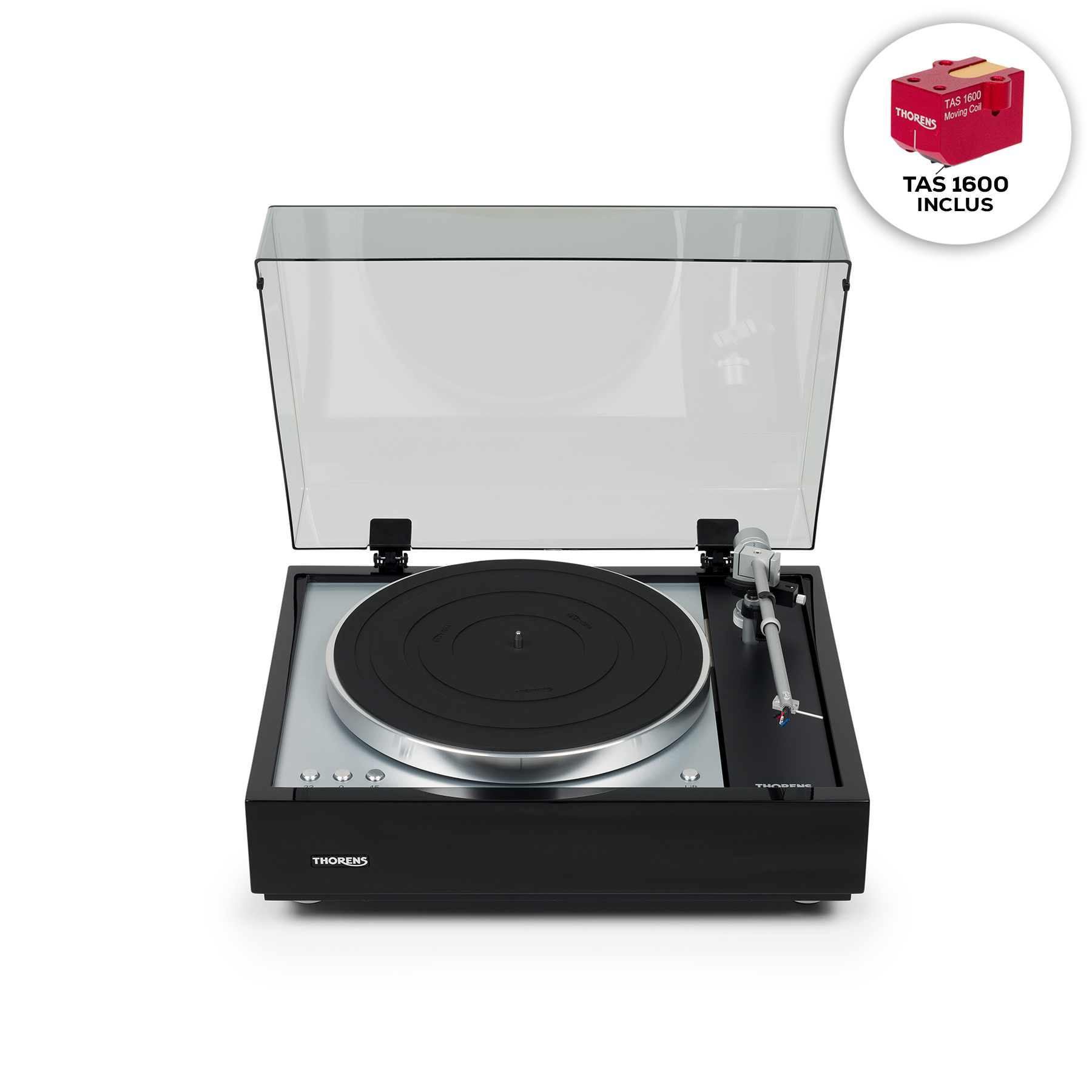 Thorens Td 1601 Noir Inclus Tas 1600 - Turntables Hifi - Variation 3