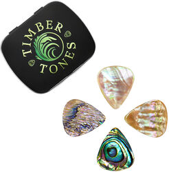 Plektren Timber tones 4 Abalone Picks Box