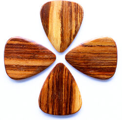 Plektren Timber tones 4 Wood Picks Box - Pale Moon Ebony