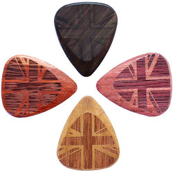 Plektren Timber tones 4 Wood Picks Pack - Flag