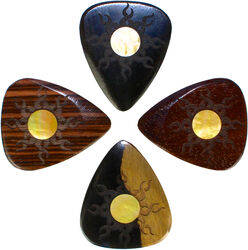 Plektren Timber tones 4 Wood Picks - Sun