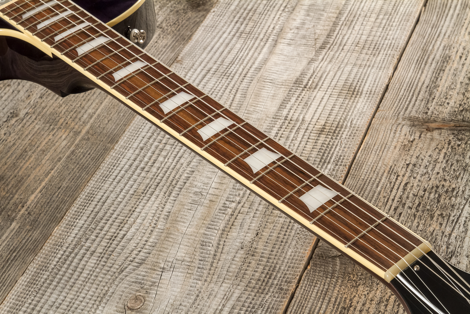 Tokai Love Rock Ls101q Jap 2h Ht Rw #2450033 - See Through Black - Single-Cut-E-Gitarre - Variation 5