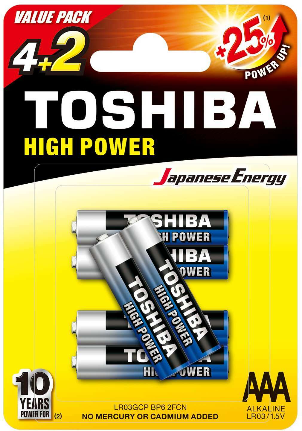 Toshiba Lr03 - Pack De 6 - Batterie - Main picture