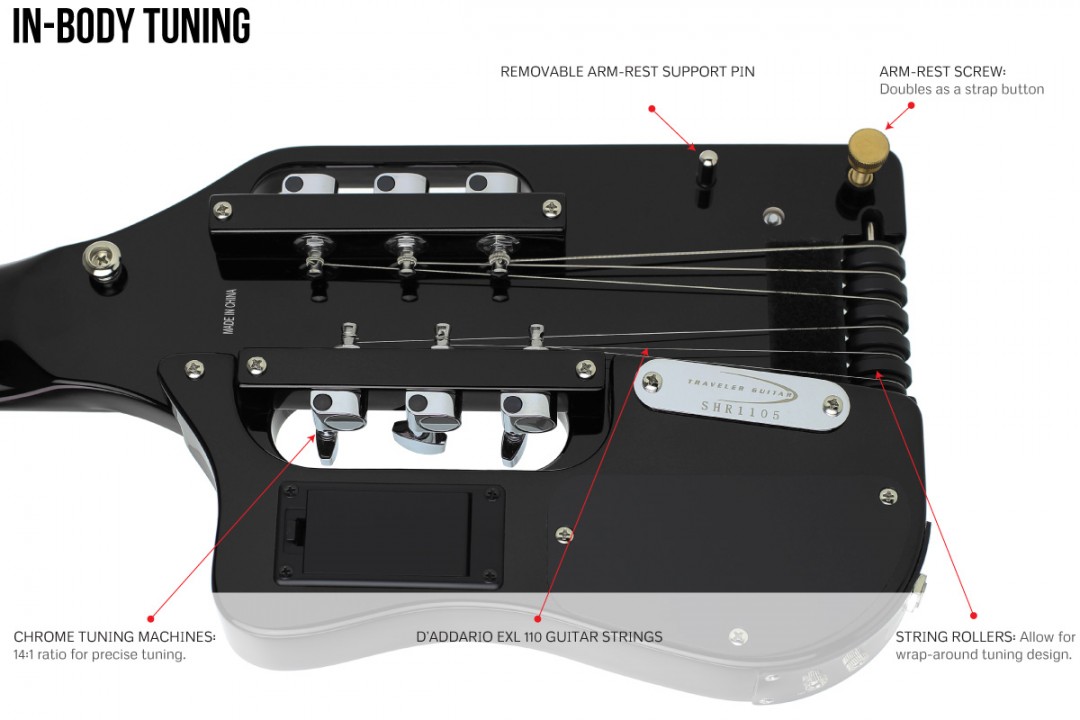 Traveler Guitar Speedster - Black - Elektrische Reisegitarre - Variation 3