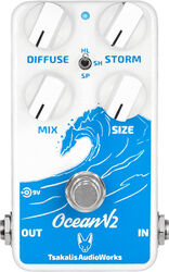 Reverb/delay/echo effektpedal Tsakalis audioworks Ocean v2 Reverb