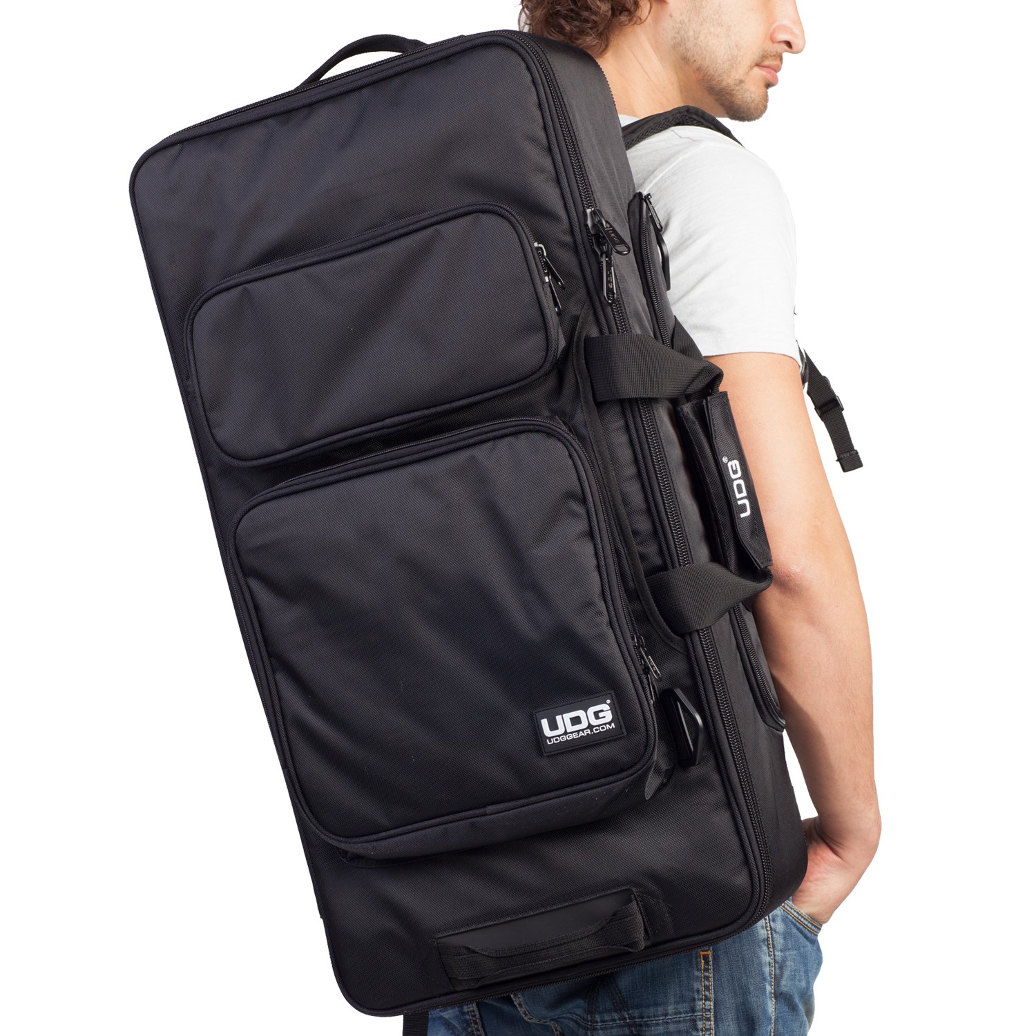 Udg Ultimate Midi Controller Backpack Large Black/orange Inside Mk2 - DJ-Trolleytasche - Variation 3