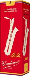 Blatt für saxophon Vandoren JAVA Filed Red Cut Saxophone Baryton n°3.5