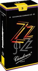 Blatt für saxophon Vandoren ZZ Saxophone Soprano n°3 x10 Box