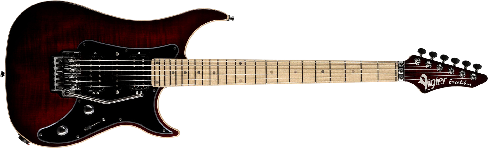 Vigier Excalibur Custom Hsh Fr Mn - Deep Burgundy - E-Gitarre in Str-Form - Main picture