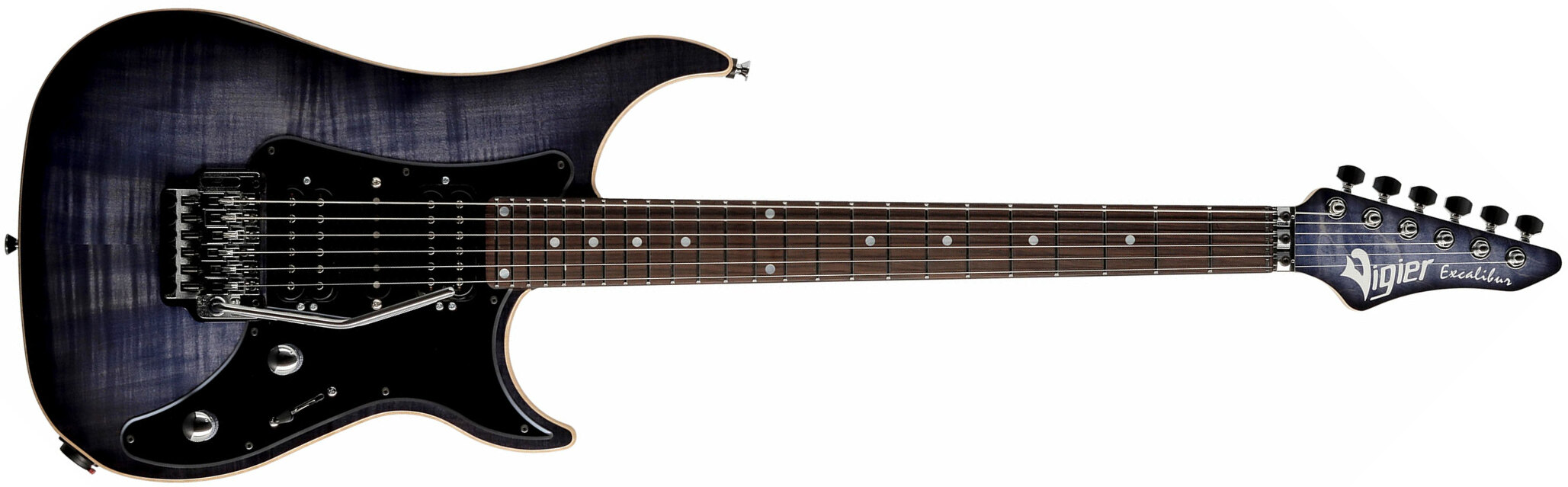 Vigier Excalibur Custom Hsh Fr Rw - Deep Deep Blue - E-Gitarre in Str-Form - Main picture