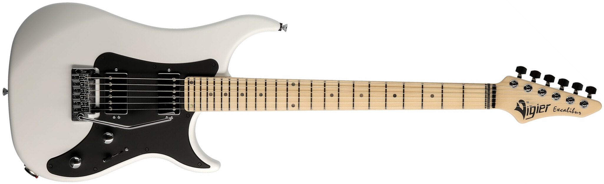 Vigier Excalibur Indus Hh Trem Mn - White - Double Cut E-Gitarre - Main picture