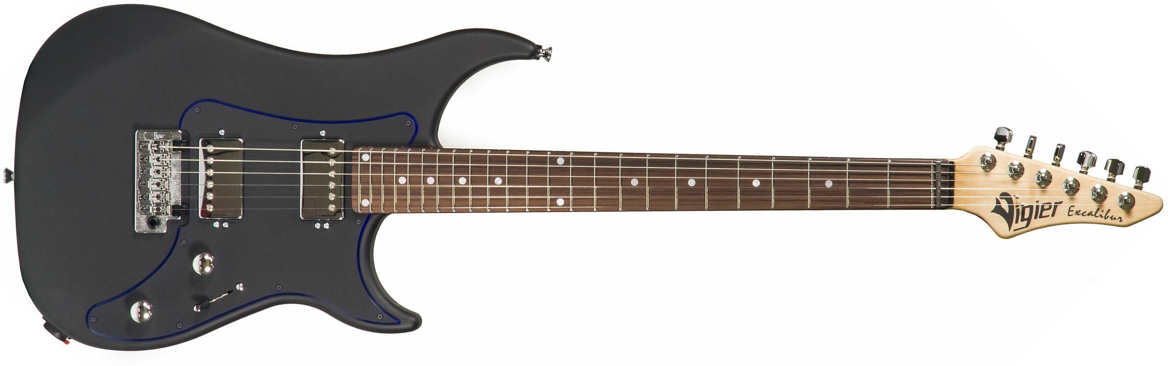Vigier Excalibur Indus Hh Trem Rw - Textured Black - Double Cut E-Gitarre - Main picture