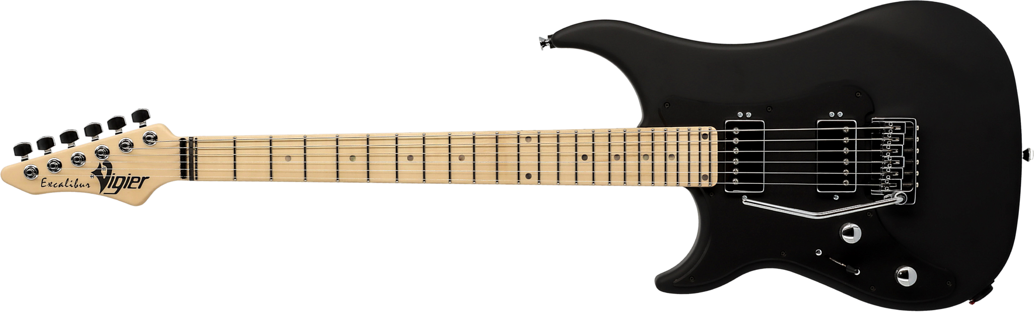Vigier Excalibur Indus Lh Gaucher 2h Trem Mn - Textured Black - E-Gitarre für Linkshänder - Main picture