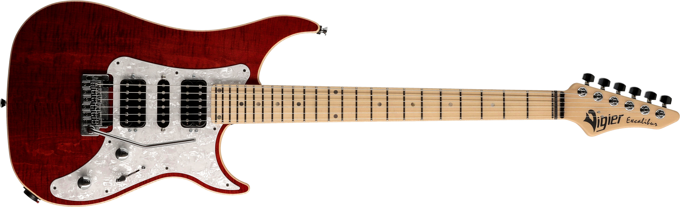 Vigier Excalibur Speciaal Hsh Trem Mn - Ruby - E-Gitarre in Str-Form - Main picture