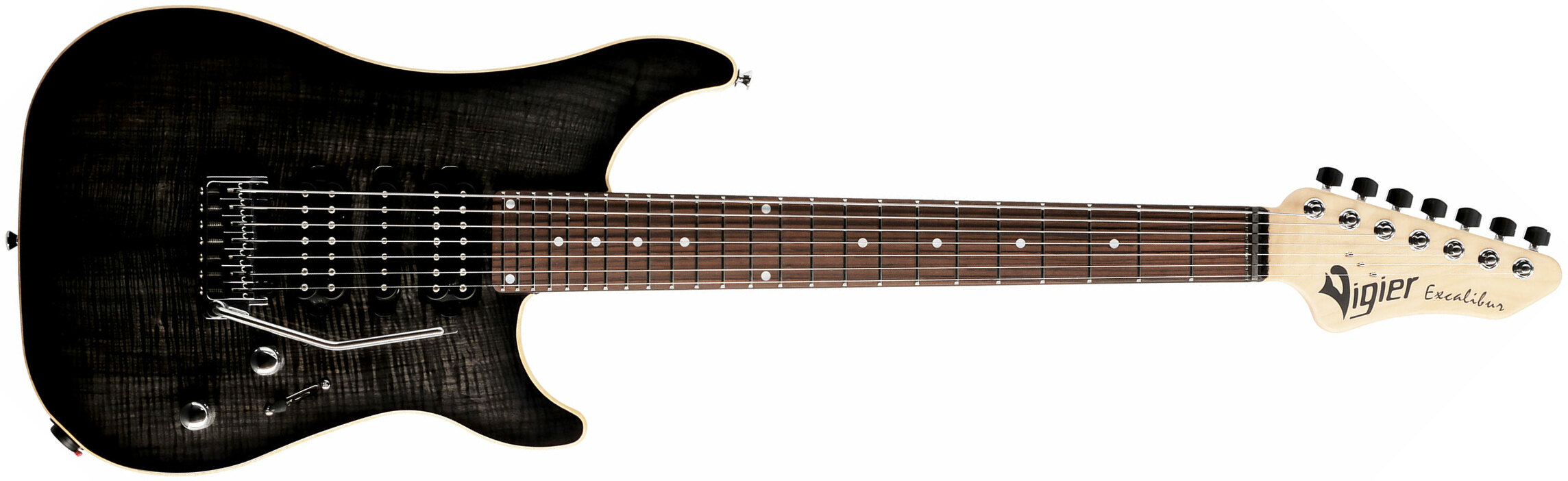 Vigier Excalibur Special 7 Hsh Trem Rw - Mysterious Black - 7-saitige E-Gitarre - Main picture
