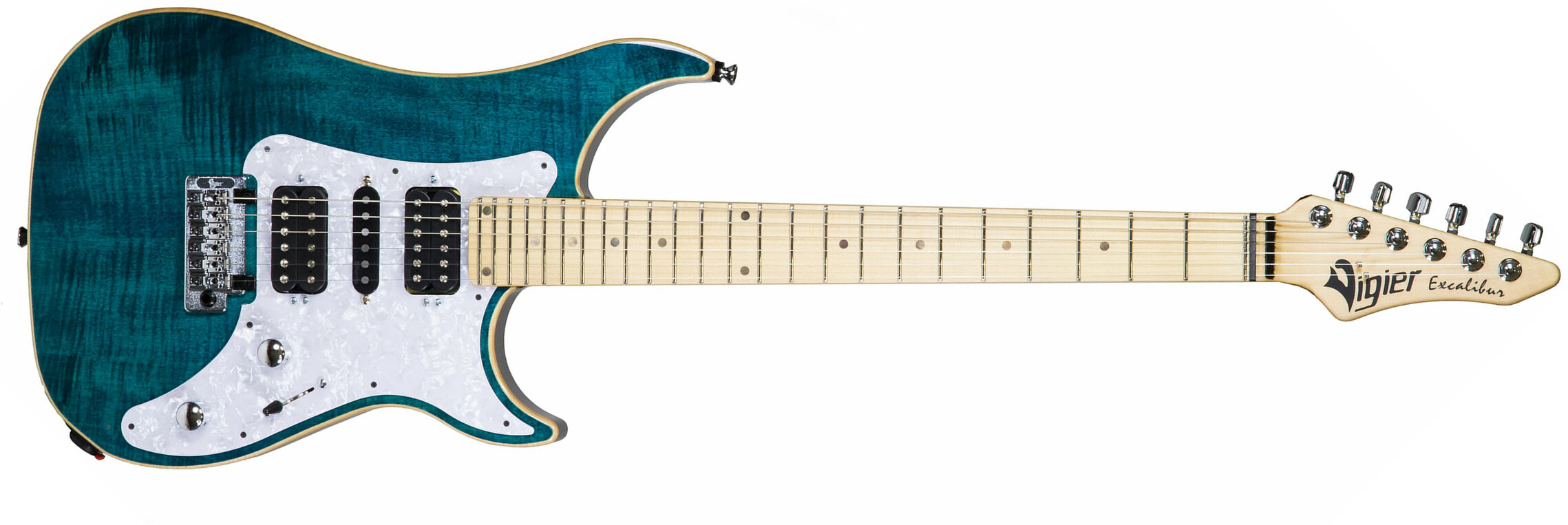 Vigier Excalibur Special Hsh Trem Mn +housse - Deep Blue - Double Cut E-Gitarre - Main picture