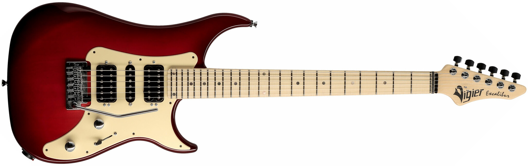 Vigier Excalibur Supraa Hsh Trem Mn - Clear Red - E-Gitarre in Str-Form - Main picture