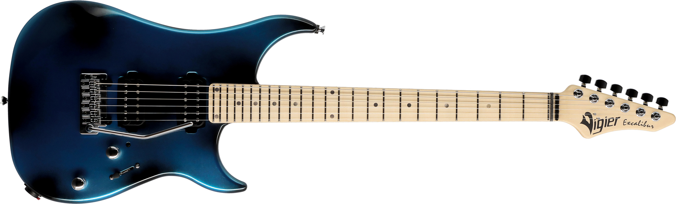 Vigier Excalibur Thirteen 2h Trem Mn - Urban Blue - E-Gitarre in Str-Form - Main picture