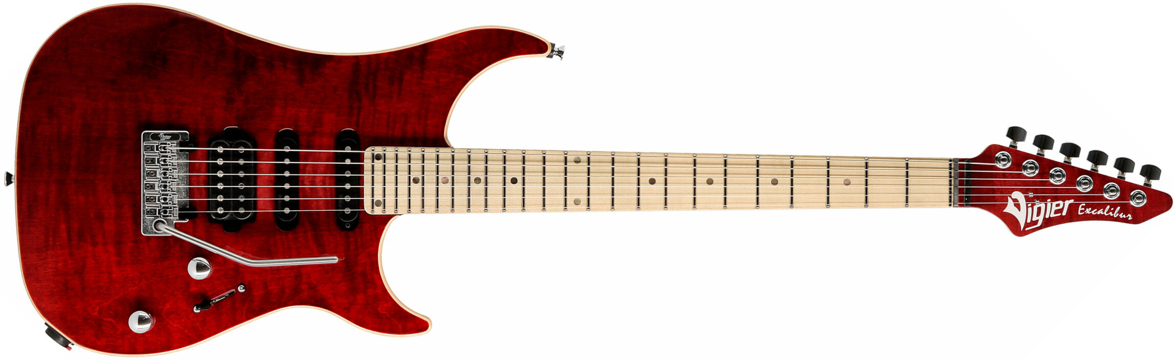 Vigier Excalibur Ultra Blues Hss Trem Mn - Ruby - E-Gitarre in Str-Form - Main picture